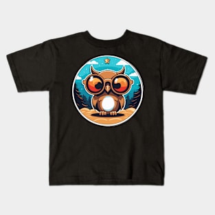 Owl Christmas Drawing Kids T-Shirt